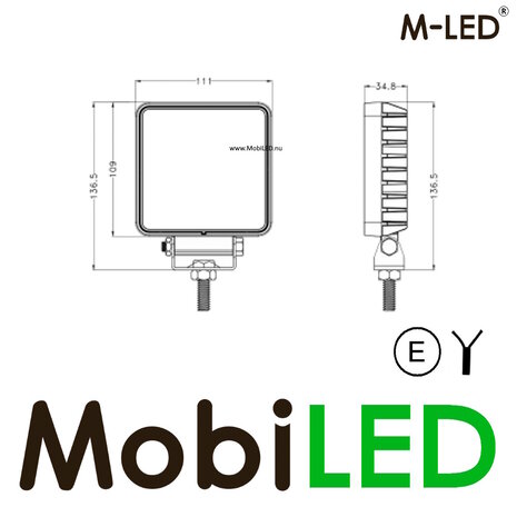 M-LED M-LED Werklamp 30W 9-32V M-LED M-LED Werklamp 30W 9-32V