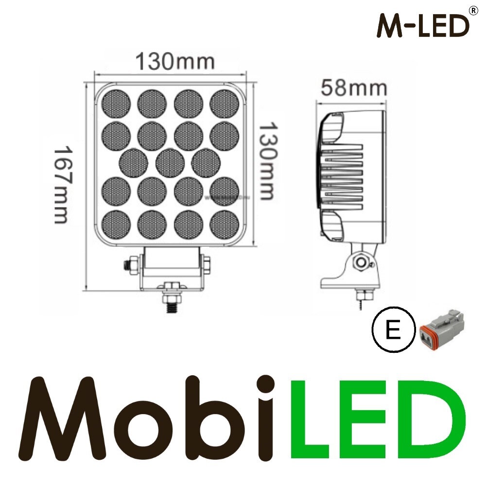 M-LED M-LED Work Light 95W square M-LED M-LED Work Light 95W square
