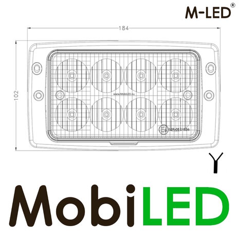 M-LED M-LED Lampe de travail 40W montage encastré  (unité LED de remplacement Hella)