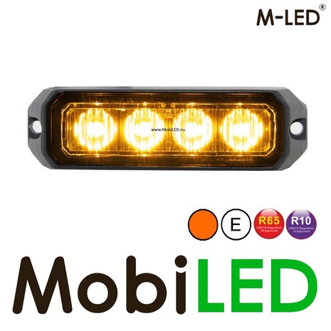 M-LED M-LED Flash ambre Pro 4 compact  12-24 volts 40cm E-marque