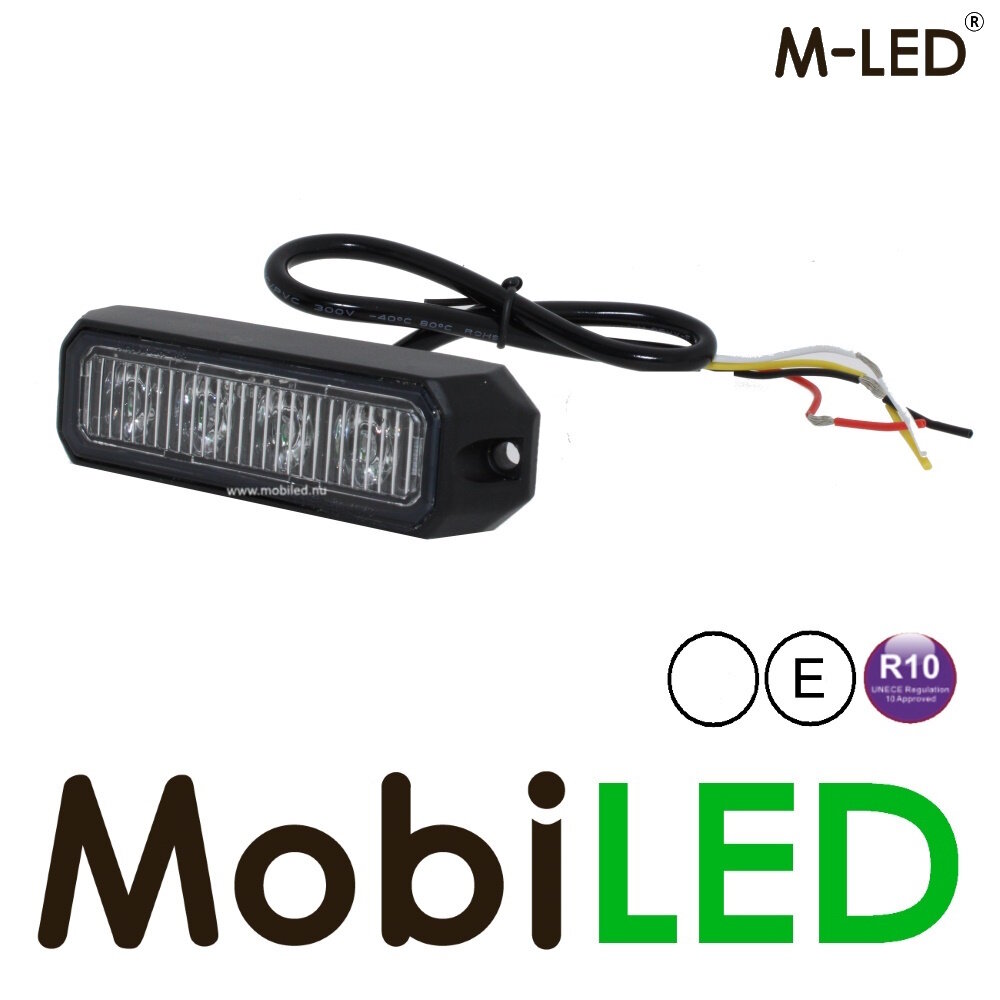 M-LED M-LED Flitser wit Pro 4 compact R65 12-24 volt M-LED M-LED Flitser wit Pro 4 compact R65 12-24 volt