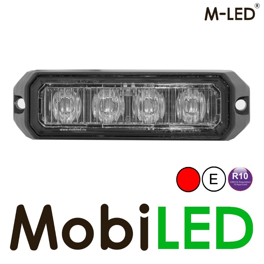 M-LED M-LED Flasher Red Pro 4 compact  12-24 volts