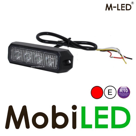 M-LED M-LED Flasher Red Pro 4 compact  12-24 volts