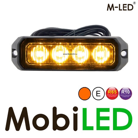 M-LED M-LED Flasher Amber Pro 4 Compact R65 12-24 volts 5m
