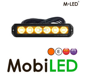 M-LED Flitser Pro 6 leds 5 m kabel amber