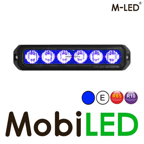 M-LED M-LED Flitser Blauw Pro 6 Compact R65 12-24 volt M-LED M-LED Flitser Blauw Pro 6 Compact R65 12-24 volt
