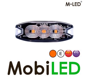 M-LED M-LED Superdunne amber flitser 3 leds E-keur M-LED M-LED Superdunne amber flitser 3 leds E-keur