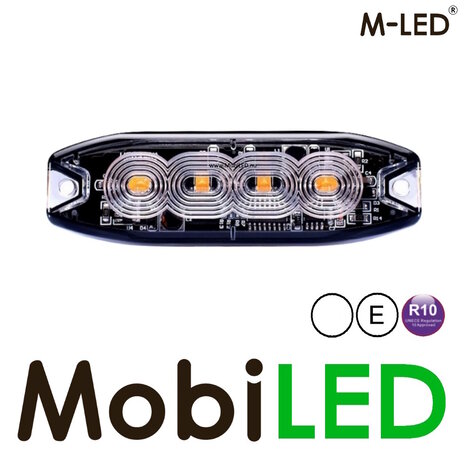 M-LED M-LED Super dunne flitser Wit 4 leds E-keur