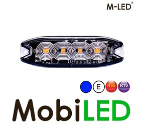 M-LED M-LED Super dunne flitser blauw  4 leds E-keur M-LED M-LED Super dunne flitser blauw  4 leds E-keur
