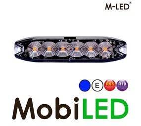M-LED M-LED Super thin flasher 6 LEDs blue E-mark M-LED M-LED Super thin flasher 6 LEDs blue E-mark