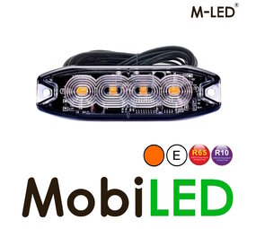 M-LED M-LED Super thin flasher 4 LEDs amber E-mark 5m M-LED M-LED Super thin flasher 4 LEDs amber E-mark 5m