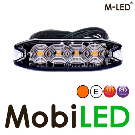 M-LED M-LED Super thin flasher 4 LEDs amber E-mark 5m M-LED M-LED Super thin flasher 4 LEDs amber E-mark 5m