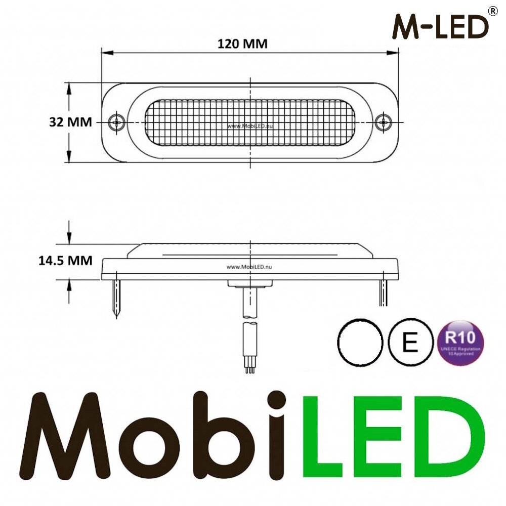 M-LED M-LED Flitser wit superdun E-keur M-LED M-LED Flitser wit superdun E-keur