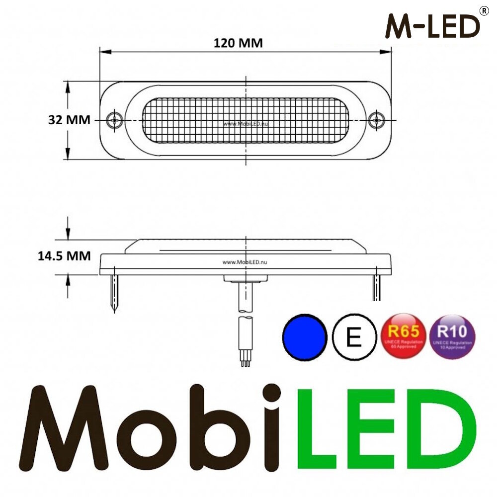 M-LED M-LED Clignotant bleu ultra mince E-marque M-LED M-LED Clignotant bleu ultra mince E-marque