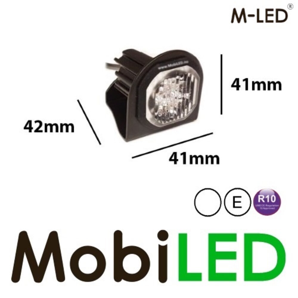 M-LED M-LED Hide away flitser wit inbouw E-keur M-LED M-LED Hide away flitser wit inbouw E-keur