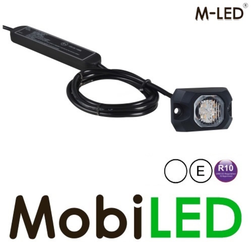 M-LED M-LED Hide away flitser wit opbouw E-keur M-LED M-LED Hide away flitser wit opbouw E-keur