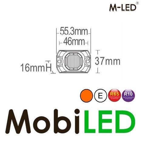 M-LED M-LED Hide away flitser opbouw amber E-keur M-LED M-LED Hide away flitser opbouw amber E-keur