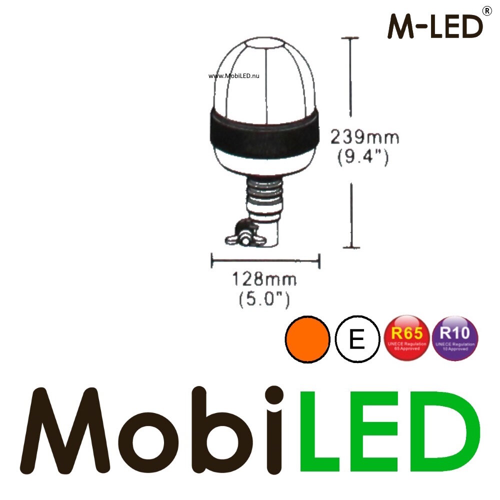 M-LED M-LED Rotating beacon / flasher 24 watts DIN mounting E-mark