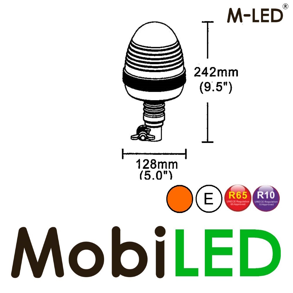 M-LED M-LED Balise rotative / flash 24 watts montage DIN E-marque M-LED M-LED Balise rotative / flash 24 watts montage DIN E-marque