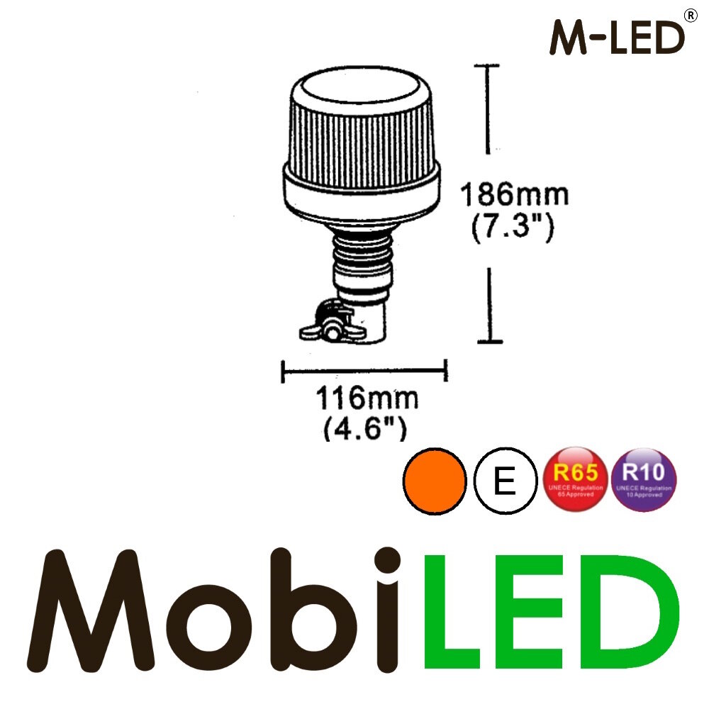 M-LED M-LED Rotating beacon / flash lamp 24 watts DIN flex