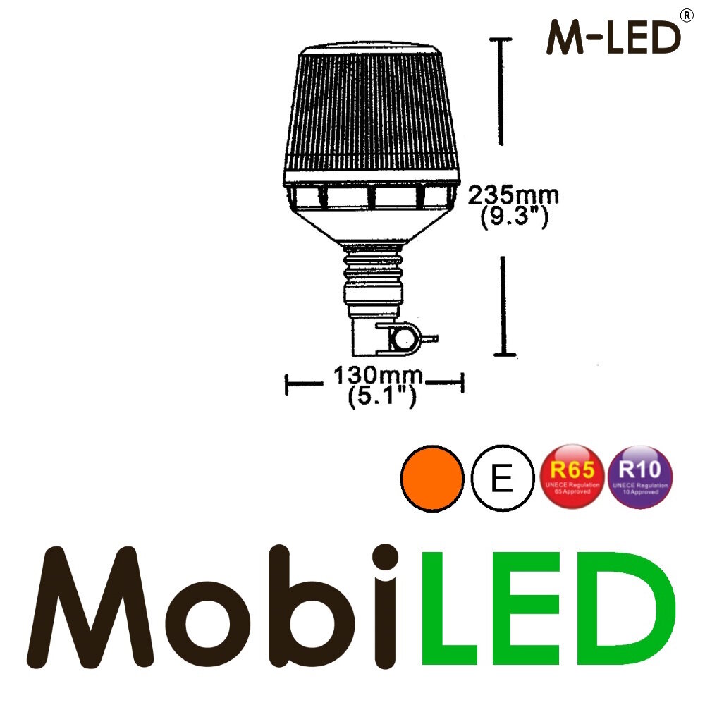 M-LED M-LED Balise rotative / lampe flash 24 watts DIN flex
