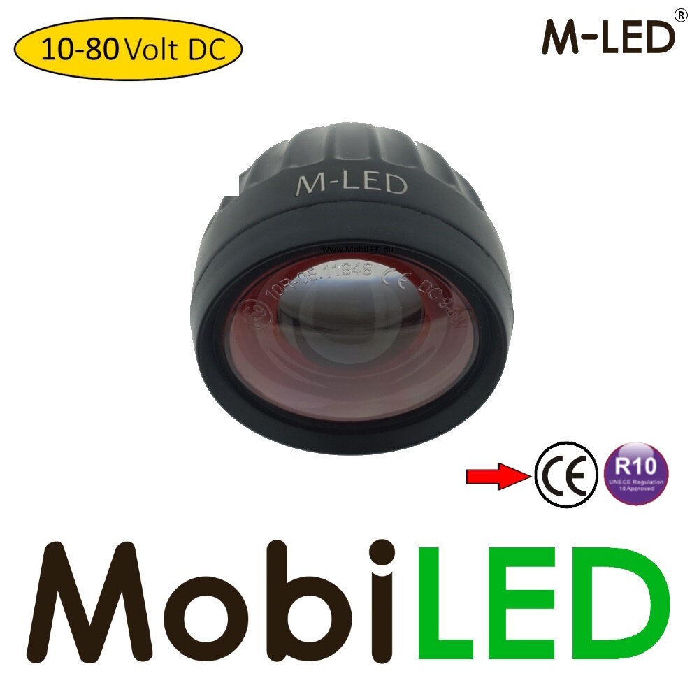M-LED M-LED Red spot Arrow Safety lamp 10-80 volts E-mark