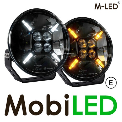 M-LED M-LED Cruiser 120W feu de position ambre/blanc 9 pouces E-marque M-LED M-LED Cruiser 120W feu de position ambre/blanc 9 pouces E-marque