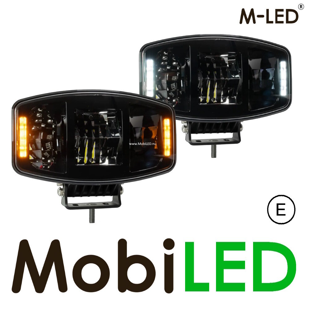 M-LED M-LED Touring Jumbo 100W amber/white position light 10 inches E-mark M-LED M-LED Touring Jumbo 100W amber/white position light 10 inches E-mark