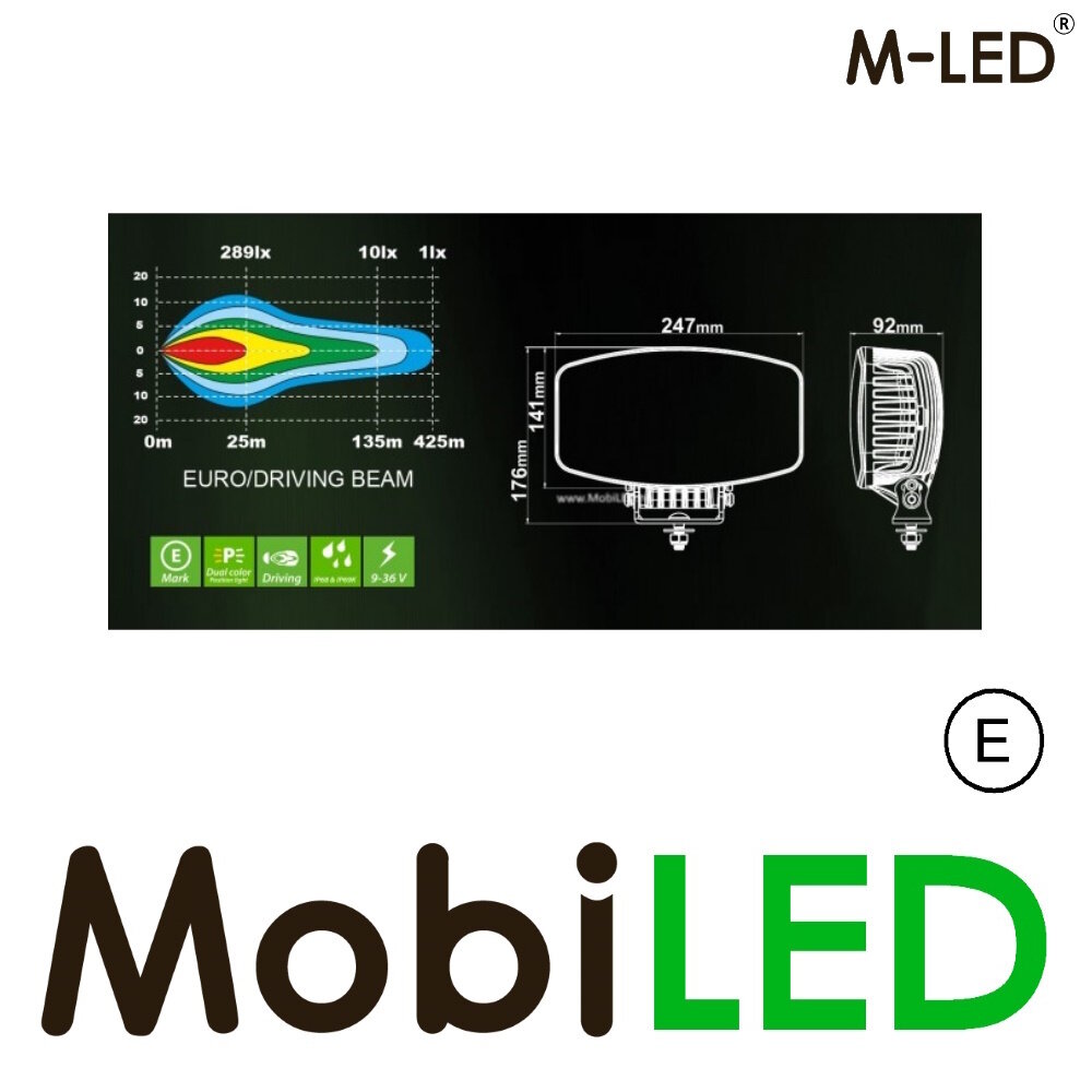 M-LED M-LED Touring 10" 100 W Jumbo with position light white/ambe M-LED M-LED Touring 10" 100 W Jumbo with position light white/ambe