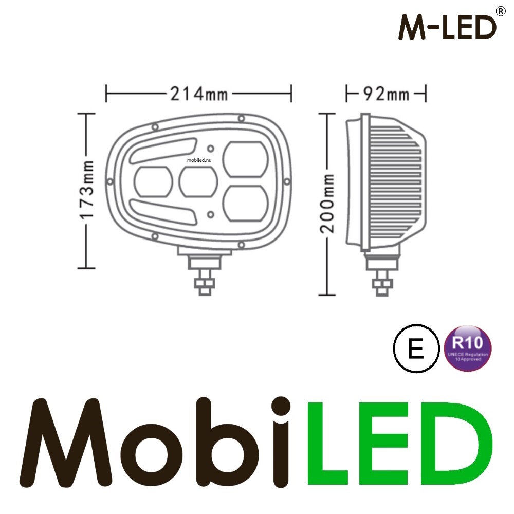 M-LED M-LED Phare à droite chauffant E-marque M-LED M-LED Phare à droite chauffant E-marque