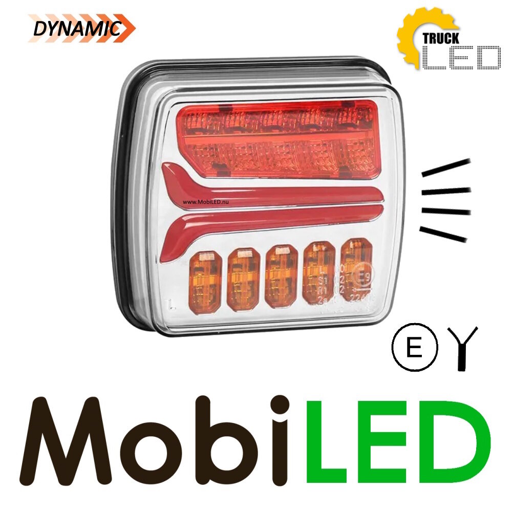 TruckLED Feu arrière dynamique 4 fonctions gauche E-marque