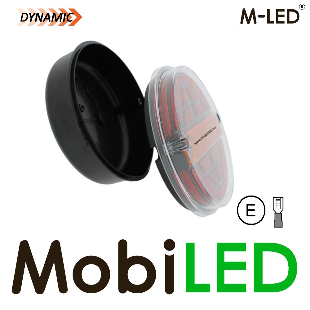 M-LED M-LED Dynamisch rond achterlicht Hamburger E-keur 9-33 volt 3 functies Rechts M-LED M-LED Dynamisch rond achterlicht Hamburger E-keur 9-33 volt 3 functies Rechts