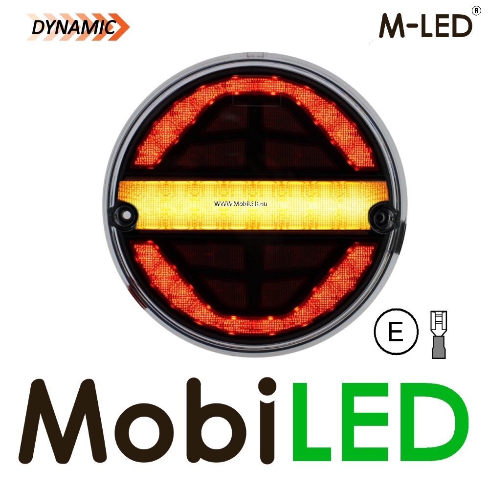M-LED M-LED Dynamisch rond achterlicht Hamburger E-keur 9-33 volt 3 functies Rechts M-LED M-LED Dynamisch rond achterlicht Hamburger E-keur 9-33 volt 3 functies Rechts
