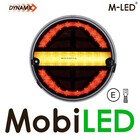 M-LED M-LED Dynamic round rear light Hamburger E-mark 9-33 volts 3 functions Right