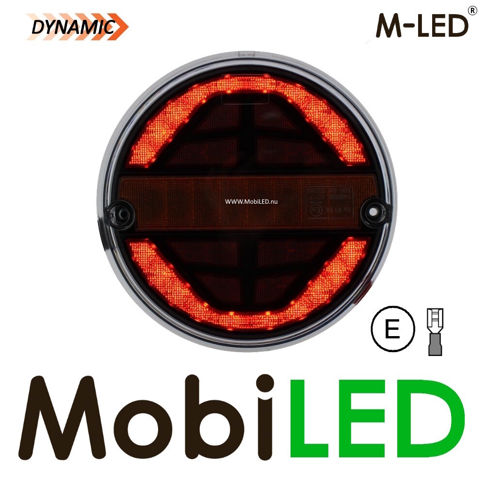 M-LED M-LED Dynamisch rond achterlicht E-keur 9-33 volt 3 functies Links M-LED M-LED Dynamisch rond achterlicht E-keur 9-33 volt 3 functies Links