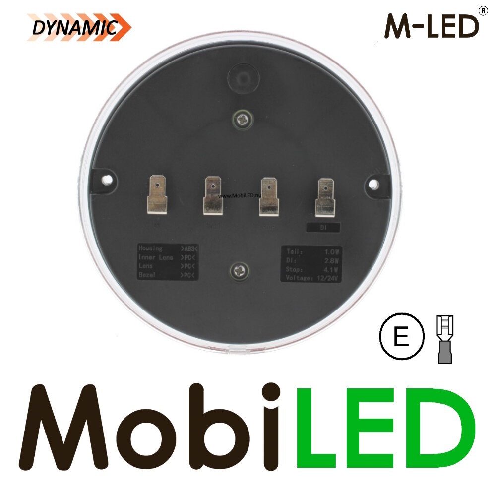 M-LED M-LED Dynamisch rond achterlicht E-keur 9-33 volt 3 functies Links M-LED M-LED Dynamisch rond achterlicht E-keur 9-33 volt 3 functies Links
