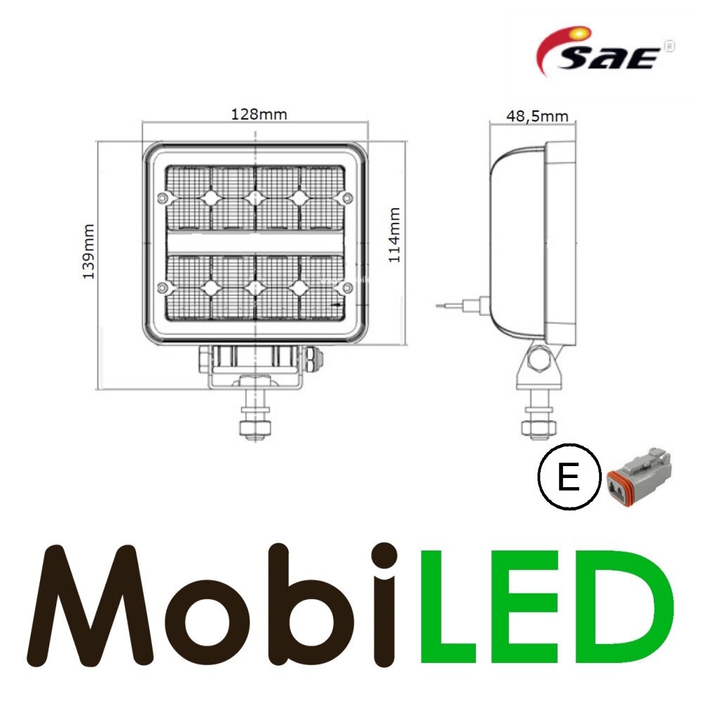 SAE Work light 24W IP68