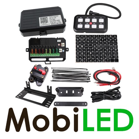 Control panel with power unit 8 buttons 12/24V Control panel with power unit 8 buttons 12/24V