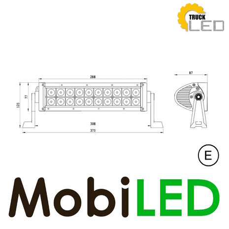 TruckLED D-type Lampe de travail combi 36 watts E-marque TruckLED D-type Lampe de travail combi 36 watts E-marque