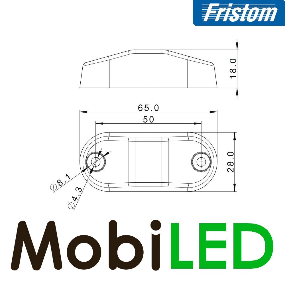 Fristom Fristom Marquage latéral blanc aspect foncé E-marque