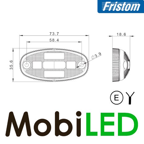 Fristom Side marking white E-mark Fristom Side marking white E-mark