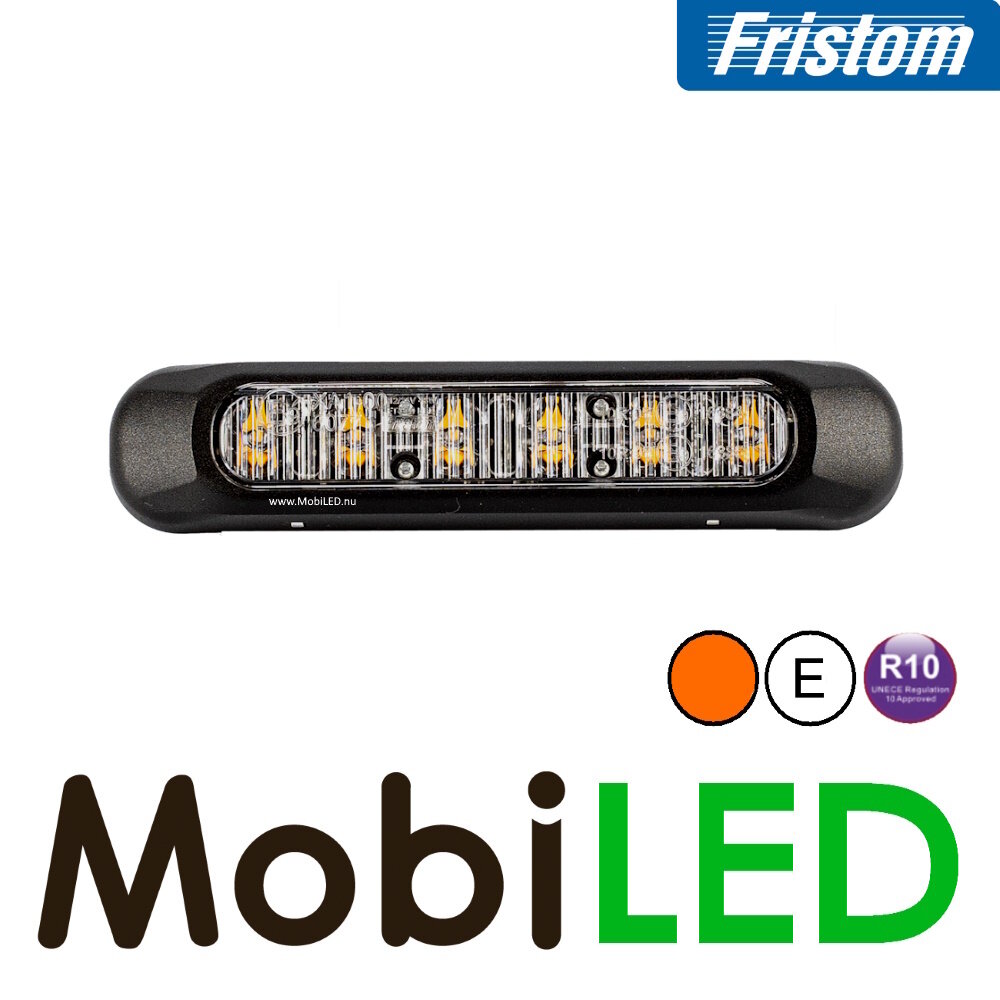 Fristom Fristom Flitser Amber compact Dark 6 leds