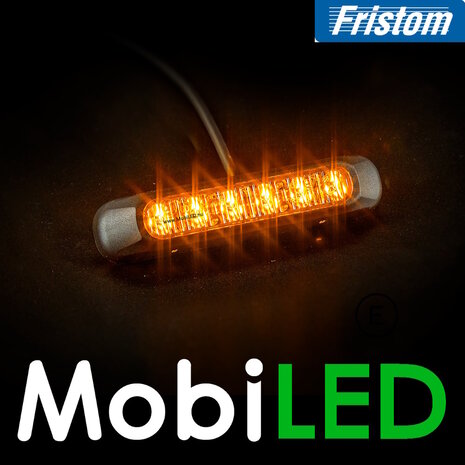 Fristom Fristom Flasheur Ambre compact Dark look 6 LED E-marque Fristom Fristom Flasheur Ambre compact Dark look 6 LED E-marque