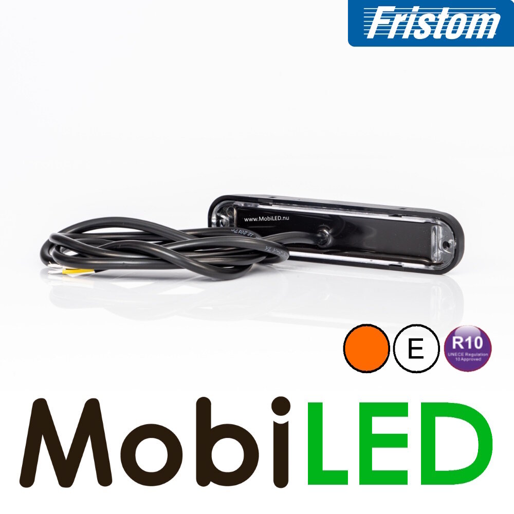 Fristom Fristom Flasher Amber compact Dark look 6 LEDs E-mark Fristom Fristom Flasher Amber compact Dark look 6 LEDs E-mark