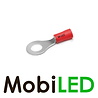 10x M-LED PVC Cosse de câble  semi-isolée anneau 0,5-1,5 mm² (8,4  mm) rouge