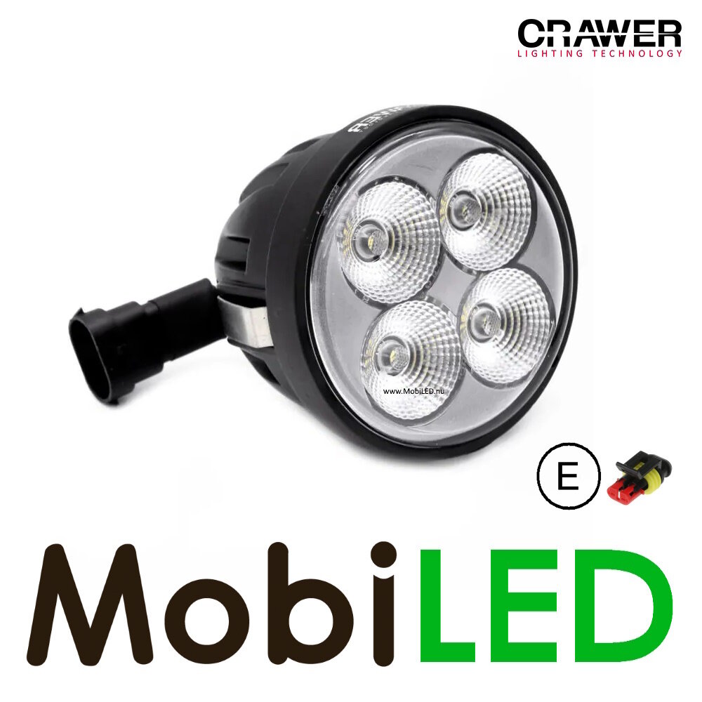 Crawer Crawer flush mount worklight round 40W E-mark Crawer Crawer flush mount worklight round 40W E-mark
