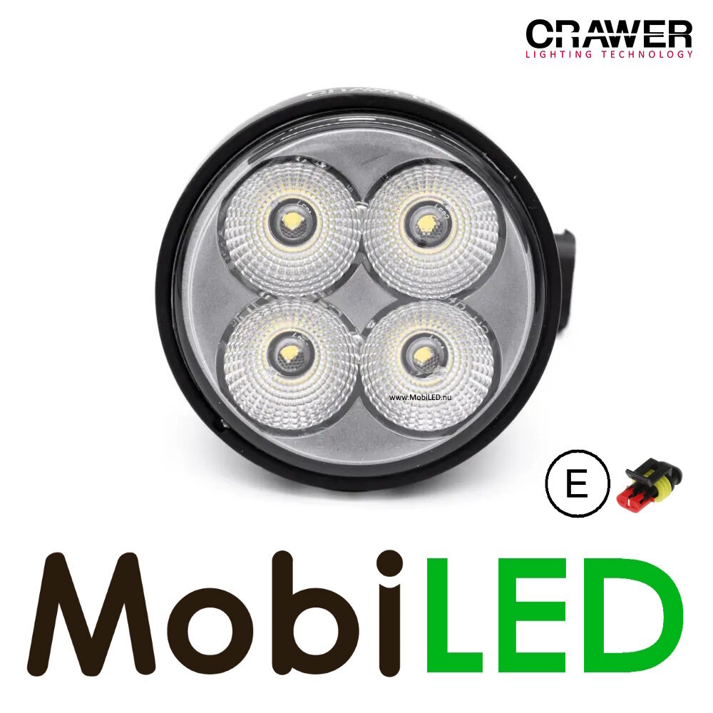 Crawer Crawer flush mount worklight round 40W E-mark Crawer Crawer flush mount worklight round 40W E-mark