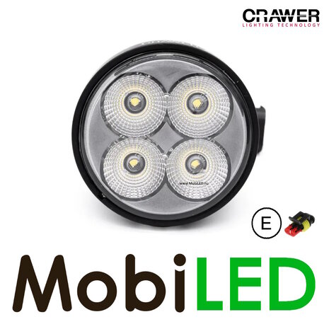 Crawer Crawer flush mount worklight round 40W E-mark Crawer Crawer flush mount worklight round 40W E-mark