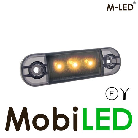 M-LED M-LED Markering Slim line donker uiterlijk amber  E-keur 12-24 volt