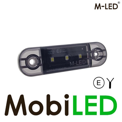 M-LED M-LED Marking Slim line dark look white E-mark 12-24 volts M-LED M-LED Marking Slim line dark look white E-mark 12-24 volts